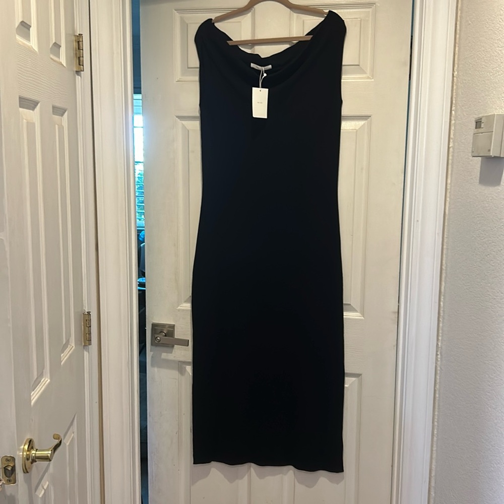 Oak & Fort Cowl Neck Midi Dress